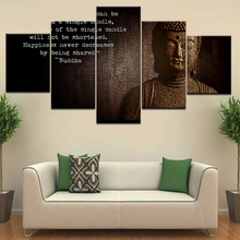 Frame Home Wall Art Buddha Statue Modern Canvas Print Poster Pictures 5 Piece Buddha Meditation Abstract Painting Decor Artwork 2024 - buy cheap