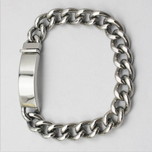 316L Stainless Steel ID Bracelet  fashion jewelry for Men BlankTag Link Chain Bangle Bracelet 2024 - buy cheap