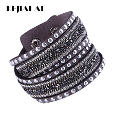 Kejialai Women New Bracelet Charm Vintage Wrap Bracelet Wrist Flannelette Hot Wholesale Simulated Bracelet Fashion KJL034 2024 - buy cheap