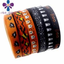 3/8"9mm Halloween Series Printed Grosgrain Ribbon Ghost Spider Bat Patterns DIY Gift Paking 10yards/roll Hair Band Making 2024 - buy cheap