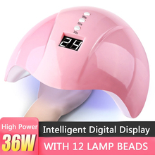 УФ-лампа для сушки гель-лака для ногтей с таймером и сенсорной кнопкой, 36 Вт 2024 - купить недорого