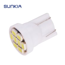 Sunkia 1 pçs t10 w5w/194 1206 chips 8smd led instrumento luz led porta do carro luz sinal lâmpada branco/vermelho/verde/roxo 2024 - compre barato