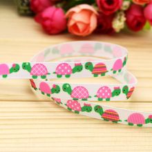 3/8'' Free shipping turtle girl printed grosgrain ribbon hair bow headwear party decoration wholesale OEM 9mm H4893 2024 - buy cheap