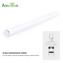 AmmToo PIR Sensor Led Night Lamp Stepless Touch Control Bar Sensor Light Dimmable Rechargeable Kitchen Desk Closet Hallway Light 2024 - buy cheap