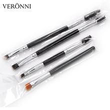 VERONNI Brand New Double Eyebrow Brush+Eyebrow Comb Beauty Cosmetic Brush Eyebrow Makeup Brushes For EyeBrow Brush Makeup Tools 2024 - buy cheap