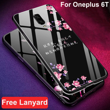 Luxury Tempered Phone Glass Cases For Oneplus 6T Case 6.41'' For Oneplus 6 T capa Bumper Painted case Oneplus6T cases 1+6T shell 2024 - buy cheap