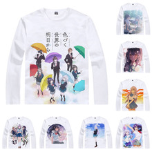 Hitomi Tsukishiro Kohaku Tsukishiro T Shirt Iroduku The World in Colors T-shirt Casual Vintage TShirt Printed Long Sleeve Shirts 2024 - buy cheap