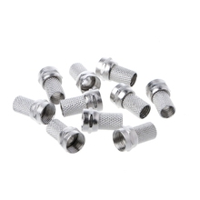 10 Pcs 75-5 F Connector Screw On Type For RG6 Satellite TV Antenna Coax Cable Twist-on -B119 2024 - buy cheap