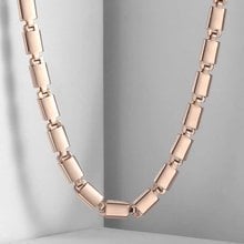 5mm Light 585 Rose Gold Color Marina Stick Chain Necklace for Men Women Fashion Jewelry 20-24inch CN17 2024 - buy cheap