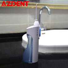 AZDENT Hot 2 Modes Portable Oral Irrigator Water Dental Flosser Travel Jet Pick Teeth Cleaning Battery Operated with 2 Jet Tips 2024 - buy cheap