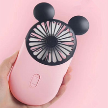 2019 Summer Handheld Personal Fan Battery Portable Desktop Mini Fan Electric Han Rechargeable Battery Cute Mickey Fan For Kids 2024 - buy cheap