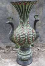 Collectibles Chinese Handwork Bronze Carving Double Birds Vases Free Shipping 2024 - buy cheap