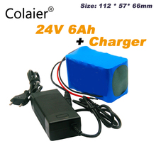 Colaier 24v 8Ah lithium esooter battery 24v 8000mah li-ion wheelchair battery pack DC for 250w electric bicycle motor +2Acharger 2024 - buy cheap