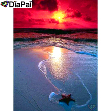 DIAPAI 100% Full Square/Round Drill 5D DIY Diamond Painting "Starfish sunset" Diamond Embroidery Cross Stitch 3D Decor A18936 2024 - buy cheap