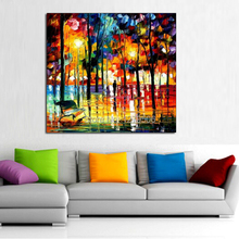 100%Handpainted Abstract Bright Night Knife Thick Oil Painting On Canvas Wall Picture For Home Decor As Best Gift 2024 - buy cheap