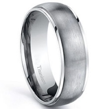 7 MM High Polish / Matte Finish Titanium Wedding Band Ring with Grooves For Men Jewelry  (Sizes 7 to 11.5) Free Shipping Ti009RM 2024 - buy cheap