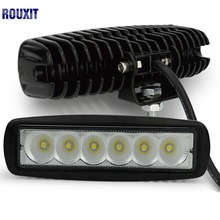 Barra de luz de led fina 6 "18w, 2 peças, 12v, 24v, luz de inundação para carro, motocicleta, atv, utv, 6 partes, lâmpada para direção de neblina, drl 2024 - compre barato