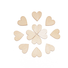 100pcs 20mm Wooden Heart Kids Birthday Party Supplies Diy Scrapbook Craft Wedding Decoration Valentine'S Day 2024 - buy cheap