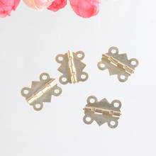 Free Shipping 25pcs Gold Tone Hardware 4 Holes DIY Furniture Accessorie Box Butt Door Hinges (Not Including Screws)20x17mm F0954 2024 - buy cheap