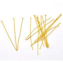 DoreenBeads 300 Gold color Copper Head Pins 6cm x 0.8mm (B12570), yiwu 2024 - buy cheap
