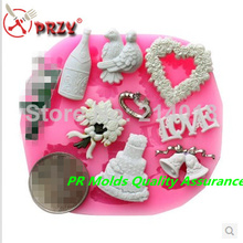 ring Christmas series modelling fondant  molds wholesale chocolate silicon mold fondant Cake decoration mold No.si406 2024 - buy cheap