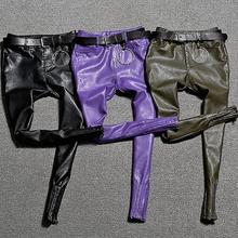 plus size 25-31!2022 spring fashion PU Leather High Waist Skinny Pencil Pants Women Jegging Trouser Casual 2024 - buy cheap