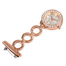 Clip-on Fob Quartz Brooch Hanging Nurse Pin Watch Fashion Luxury Crystal Men Women Unisex Full Steel Pocket Watch relogio Clock 2024 - buy cheap
