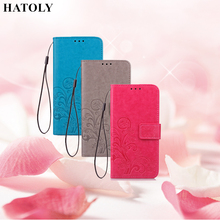 Чехол-бумажник HATOLY для samsung Galaxy A50, Кожаные чехлы, мягкий силиконовый чехол, сумка для телефона samsung A50 A 50 A505 A505F 2024 - купить недорого