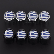 Greek Flag Car Bike Bicycle Motorcycle Tire Valve Dust Caps Auto Wheel Tyre Air Valve Caps Air Valve Dust Covers for BMW Honda 2024 - buy cheap