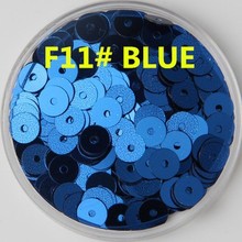 Lentejuelas planas para manualidades, accesorios de confeti azul, 6mm, 60 g/lote 2024 - compra barato