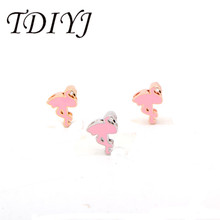 TDIYJ Newest Arrival Freedom Love Collection Animal Flamingo Keeper Charms for Mesh Keeper Bracelet for Women Jewelry 6pcs 2024 - buy cheap