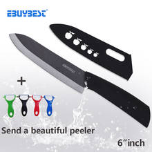 Kitchen Ceramic Knives 3 4 5 6 inch Chef Black Zirconia Ceramic Single Knife Paring Fruit Veg Meat Kitchen Cooking Knife 2024 - buy cheap