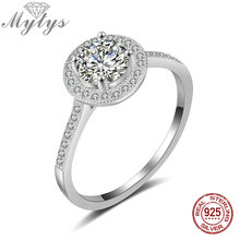 Mytys 925 Sterling Silver Ring for Women Sparkling AAA Cubic Zircon Prong Setting Jewelry Wedding Gift Simply Fashion R2119 2024 - buy cheap