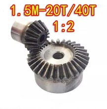 For sale 2015 Freeshipping 1:2 ratio /1.5M-20T/40T 90 Degree precision gear drive bevel gear(1.5M-20 teeth with 40 teeth)--2pcs/ 2024 - buy cheap