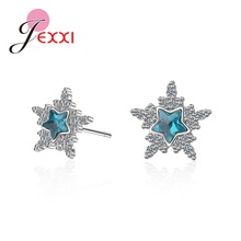 New Trendy Women 925 Sterling Silver Blue Star Stud Earrings For Sale Hot Fashion Birthday Party Fashion Jewelry Gifts 2024 - buy cheap