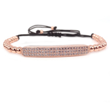 New Brand Bracelet Rose Gold  Micro Pave Zirconia Long Tube Beads Briading Macrame Anil Arjandas Bracelet For  Men and Women 2024 - buy cheap