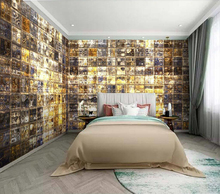 Decorative wallpaper Yellow modern metal industrial style background wall 2024 - buy cheap