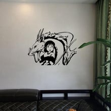 Free shipping Japanese anime style wall stickers, Spirited Away Inspired Chihiro & Kohaku Vinyl Wall Art Decal, P2063 2024 - buy cheap