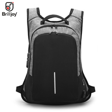 Brilljoy-Mochila multifunción con carga USB para hombre, morral para ordenador portátil de 15 pulgadas, Mochila de viaje para adolescentes, antirrobo 2024 - compra barato