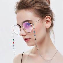 Fashion Womens Gold Eyeglass Chains Sunglasses Reading Crystal Beaded Glasses Chain Eyewears Cord Holder neck strap Rope 2024 - buy cheap
