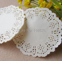 4.5inch pure white diy baking oil paper doilies hollowed lace placemats food grade 200pcs/lot 2024 - buy cheap