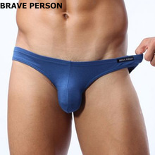 Brand Brave Person Mens Sexy Modal gay Underwear Briefs Men Low Rise U convex Pouch Briefs Underwear Stretch Breathable Briefs 2024 - buy cheap