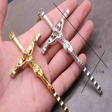 Religious Charm Car Rearview Mirror Key Chain Big Cross Gold Pendant Key Chain Jewelry Keychain Glamour Jewelry 2024 - buy cheap