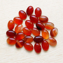 Wholesale 30pcs Natural Red Onyx Stone Accessories Earrings Free Shipping Oval CAB CABOCHON Beads For DIY Jewelry Making 2024 - buy cheap