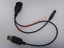 Free shipping For Three head OTG line data line USB USB male to micro male auxiliary power supply OTG line 2024 - buy cheap