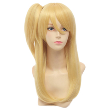 Fairy Tail Wig Lucy Heartfilia Cosplay Wig 50 cm Long Straight Costume Cosplay Wig 20 cm Girl Hairpiece Yellow Golden Hair wig 2024 - buy cheap