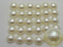2000 Ivory Acrylic Textured Stardust Half Pearl Bead 6mm FlatBack Scrapbook Craft 2024 - buy cheap
