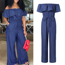 Fashion Women's Off Shoulder Long Romper Jumpsuit Playsuit Loose Trouser Overall 2024 - buy cheap