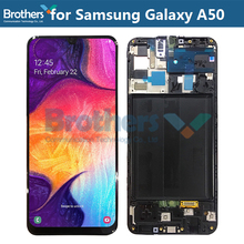 Для Samsung Galaxy A50 A505F/D A505A ЖК-экран ЖК-дисплей с рамкой для Samusng A50 сенсорный дигитайзер LCD сборка оригинальный Топ 2024 - купить недорого