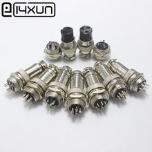 EClyxun 1Set GX16 XLR 16mm 2 3 4 5 6 7 8 9 10 Pin Female Plug Male Chassis Mount Socket Aviation Plug Connector High Quality 2024 - buy cheap